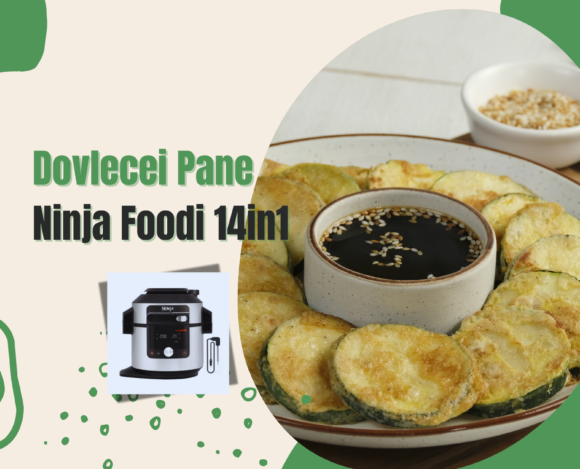 Dovlecei pane la Ninja Foodi 14in1 (1) reteta dovlecei pane air fry Ninja Foodi 14in1